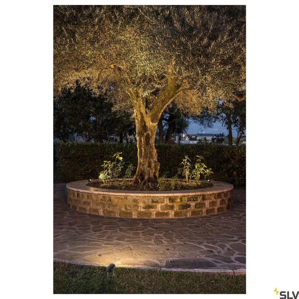 Spot LED au sol 3000K robuste - Éclairage LED blanc chaud anthracite