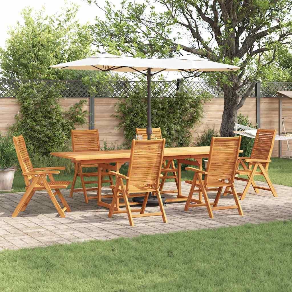 Möbel Garten Essgruppe 7 pcs Braun Massivholz AkazieGartenmöbelgarnituren - Gartenmöbelgarnituren c169