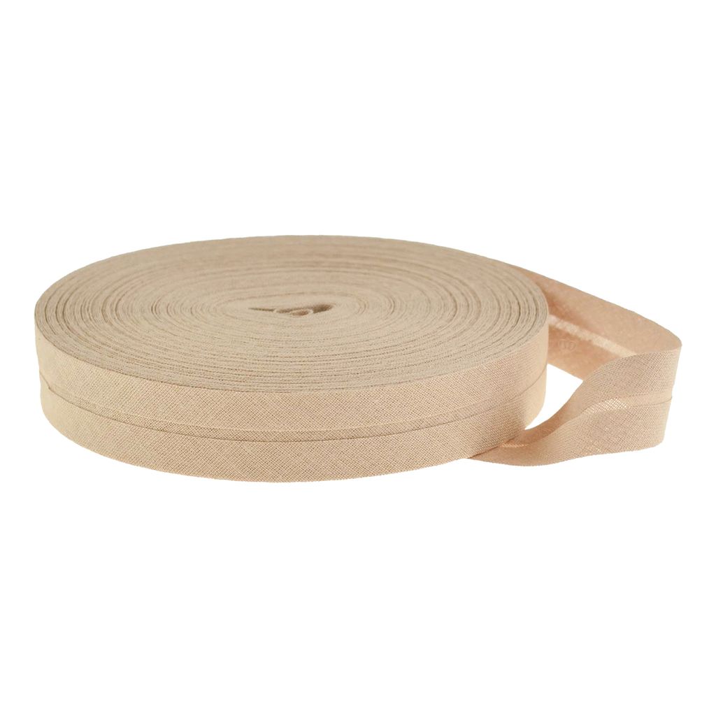 25m Schrägband Baumwolle uni 20mm breit gefalzt Einfassband 50 Farben wählbar