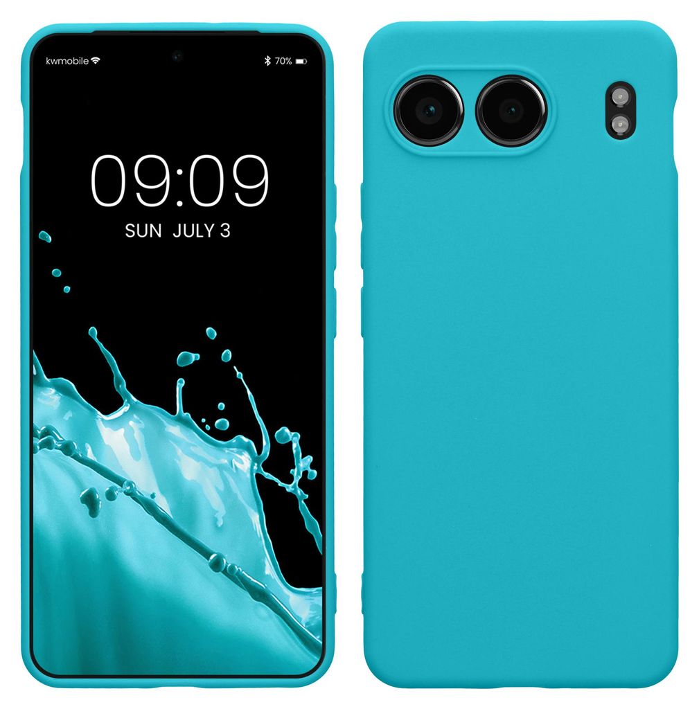 kwmobile Handyhülle für OnePlus Nord 4 5G Hülle - weiches Handy Silikon Case - Schutzhülle Cover - Cool Glacier