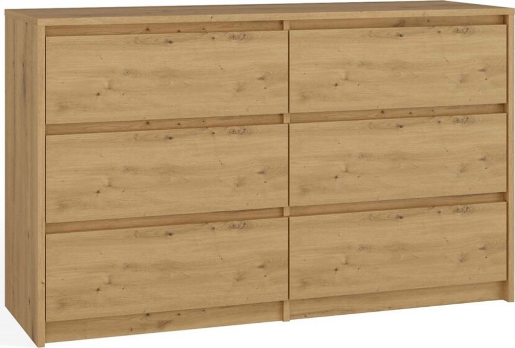Topeshop K120 ARTISAN 2X3, Eiche, 6 Schublade(n), Produktbild 