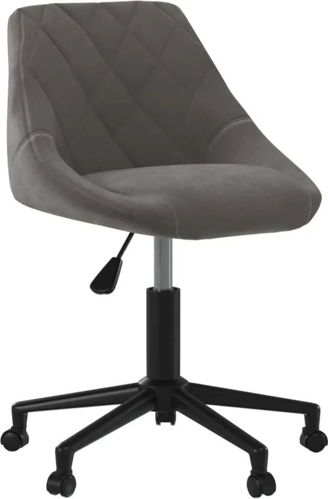 Sedia Desk Velluto Grigio Scuro | Arredo Ufficio Chic Girevole