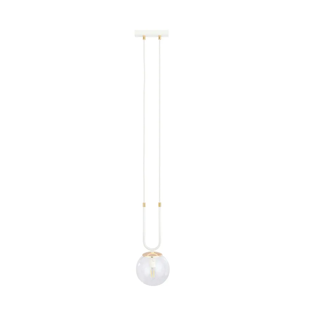 Suspension Emibig GLAM 1 BLANC 1116/1 - Luminaire Design E14 40W Chic