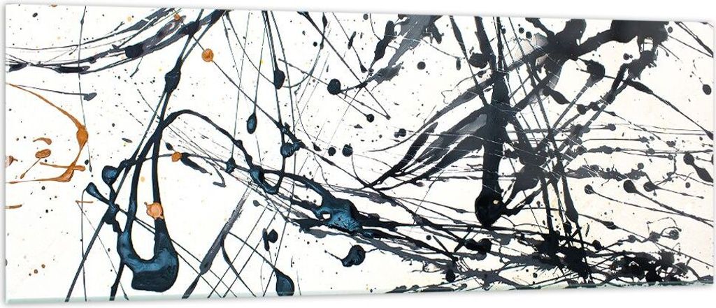 Bilder auf glas - Abstraktion modern - 140x50cm - Glasbilder - Wandbilder - Kunstdruck - zum Aufhängen bereit - Wanddekoration aus Glas - Glas Bil...