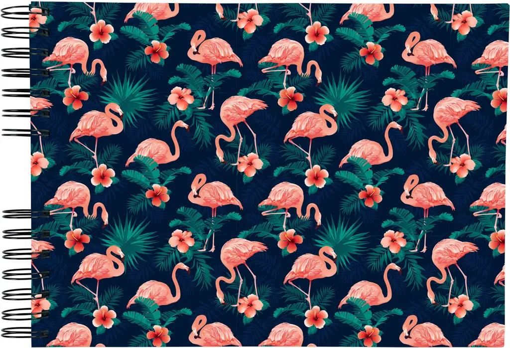 Album Photo Souvenir Flamingo Bleu Nuit 23x16 cm Idéal Cadeau Vacances