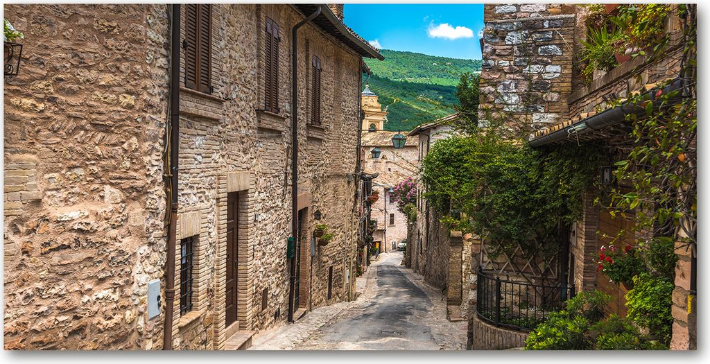 Tulup Leinwandbild - 120x60 cm - Wandkunst - Drucke auf Leinwand - Leinwanddruck - Sehenswürdigkeiten & Architektur - Beige - Reizende Gasse