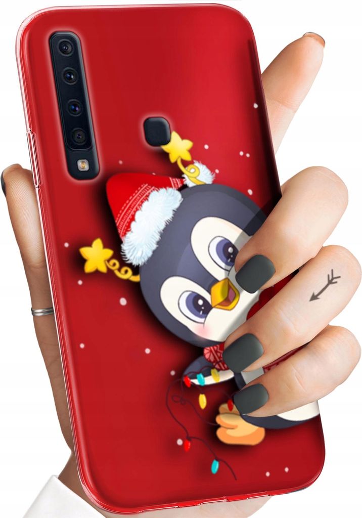 BEDRUCKTE HÜLLEN für SAMSUNG GALAXY A9 2018 HANDYHÜLLEN HANDY SCHUTZ HÜLLE CASE SILIKON MUSTER WEIHNACHTEN SANTA CLAUS CHRISTMAS