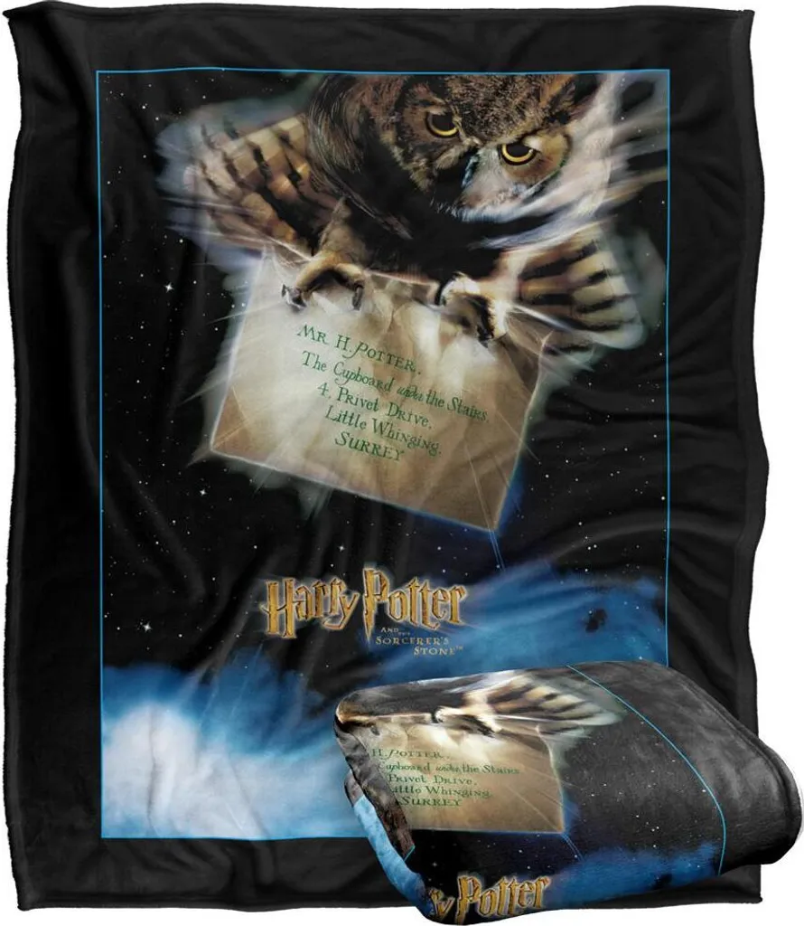 Couverture Polaire Harry Potter Lettre Hibou TV18439 - Plaid Doux Coloré