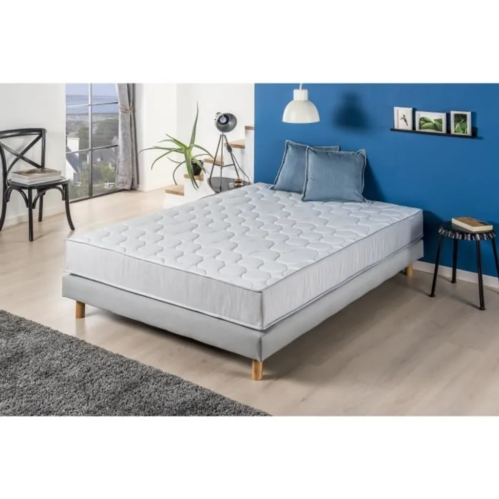 Lit Complet 160x200 SPRINGMAX - Idéal pour le Mal de Dos et Sommeil Réparateur