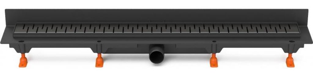 Chud?j Bodenablauf zur Wand, schwarz, 950 mm, seitlich D40, mittel, schwarz CH 950 MC 2