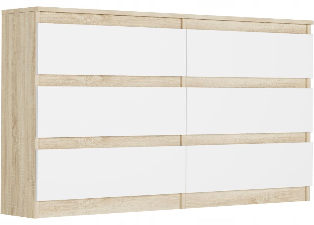 Komoda 140 cm 6 zásuvek skříňka FRAMIRE R-140 mix sonoma Obrázek produktu 
