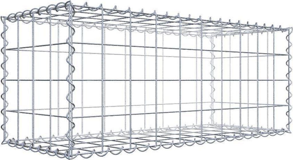 Gabione 100 cm x 40 cm x 40 cm (L x H x T), Maschenweite 10 cm x 10 cm, Spirale