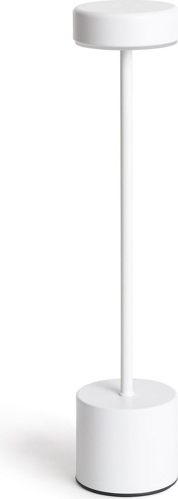 LED Tischlampe tragbar Metall mit wiederaufladbaren USB Akku Zimba Weiß