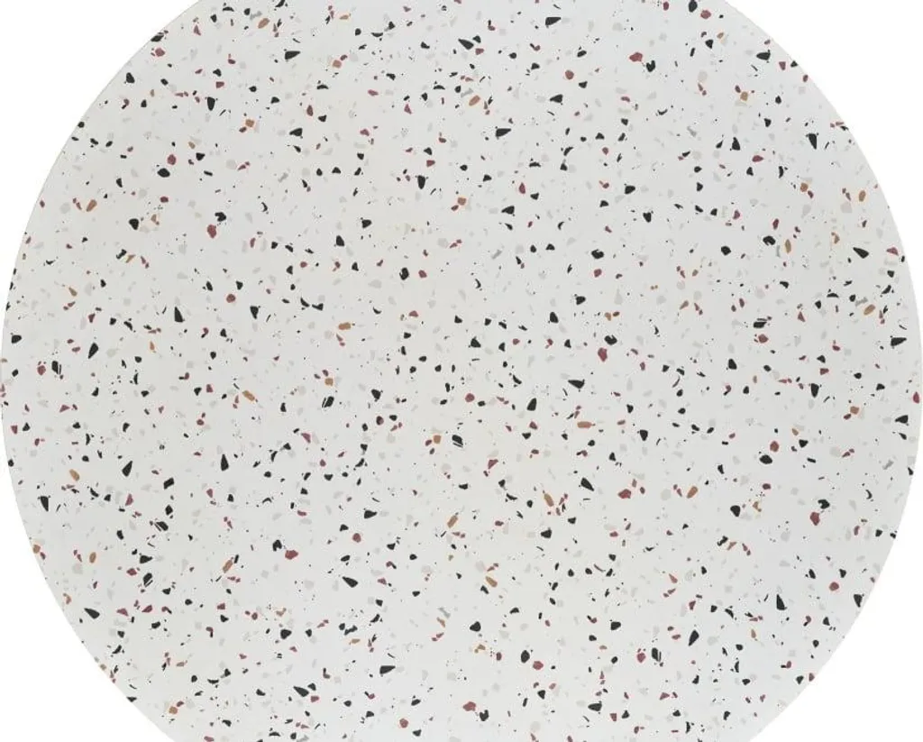 Table ronde ARAMIS plateau terrazzo blanc et structure durable stable - 3