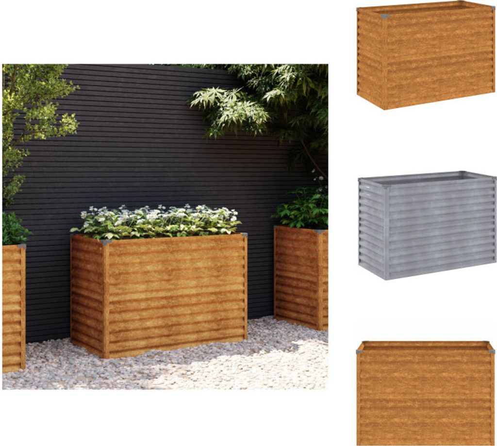 vidaXL Zvýšený záhon 100x50x69 cm Corten oceľ - Kvetináče a Obrázok produktu 