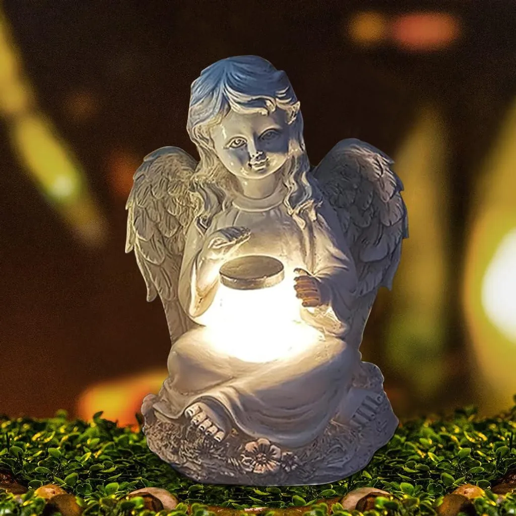 Ange Solaire de Jardin Lumineux - Décoration Durable sans Électricité