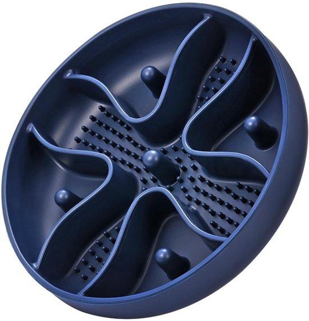 Silikonischer Slow-Feeder-Hundebak-Insert (donkerblauw)