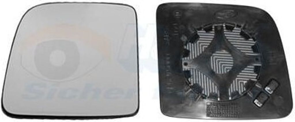 VAN WEZEL Spiegelglas Außenspiegel Rechts für FORD TRANSIT CONNECT (P65, P70, P80) Konvex Beheizbar 1884838