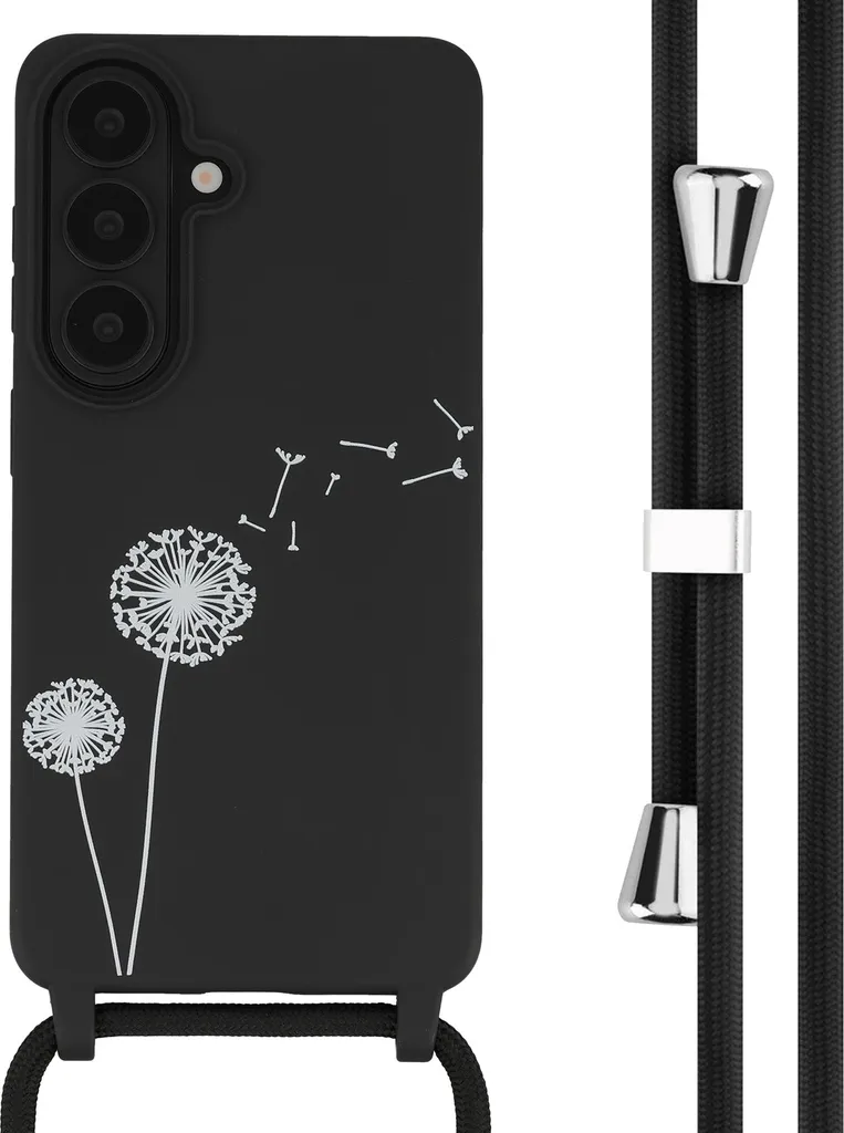 Custodia Samsung Galaxy S26 Silicone Antiurto + Cordino Black