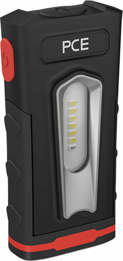 Lampe LED étanche IP54 rechargeable USB-C PCE H500 noire 1800mAh