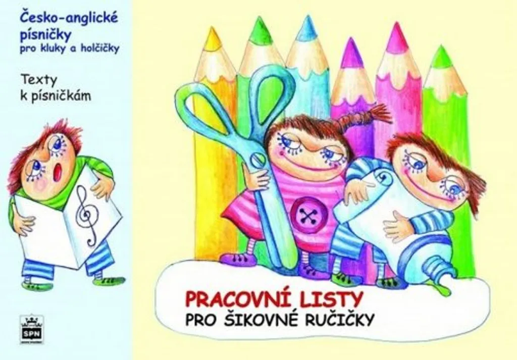 Livre de chansons anglaises pour enfants illustré par K. Kvačková
