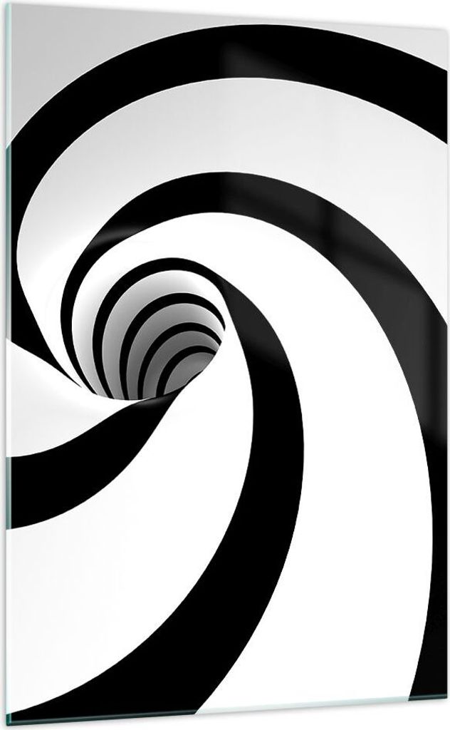 Bilder auf glas - Einteilig - Spirale Streifen Komposition - 70x100cm - Glasbilder - Wandbilder - Bilder - Wanddekoration aus Glas - Glas Bilder - ...