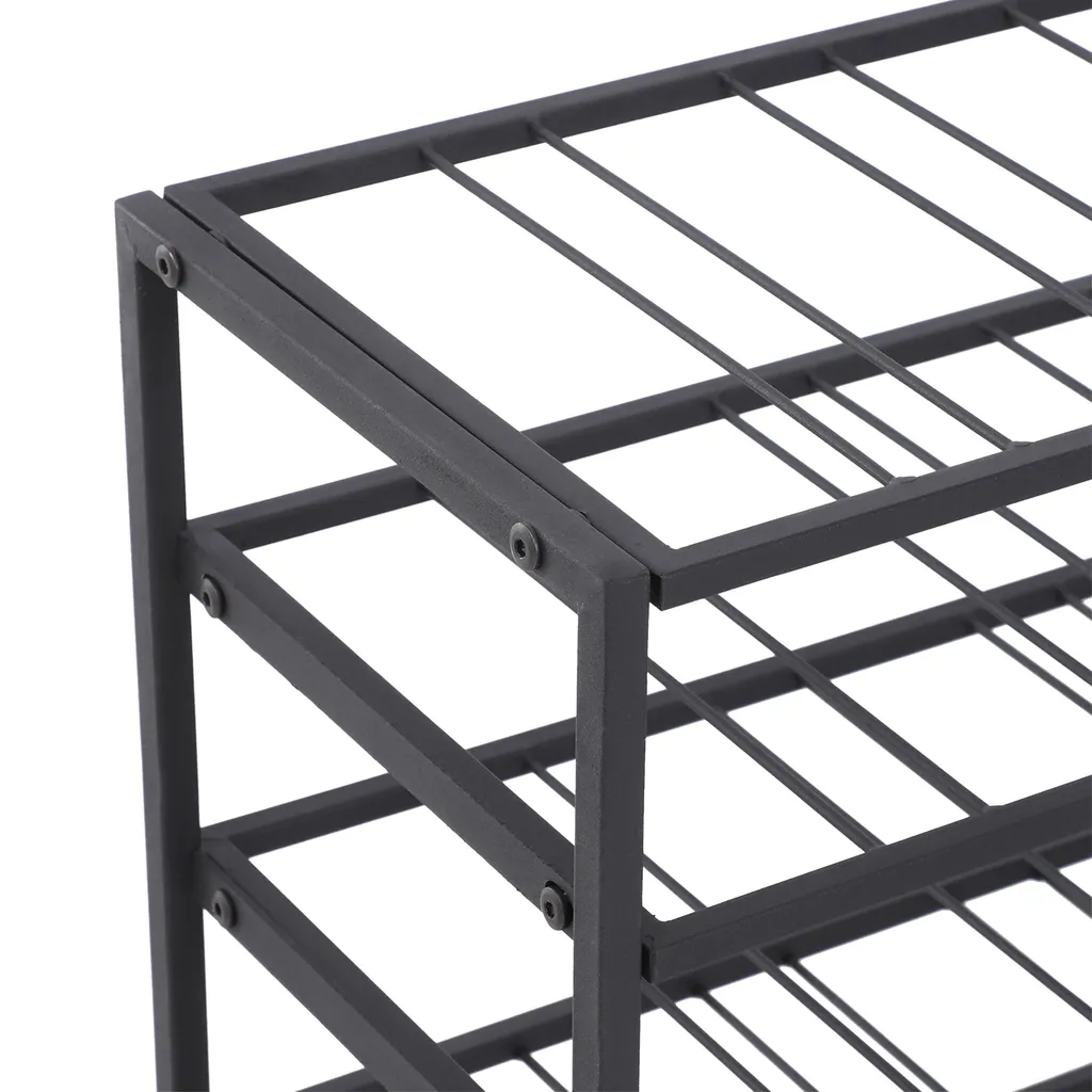 Casier à Bouteilles de Vin 54 Emplacements en Acier Noir - Rack 91 cm - 8