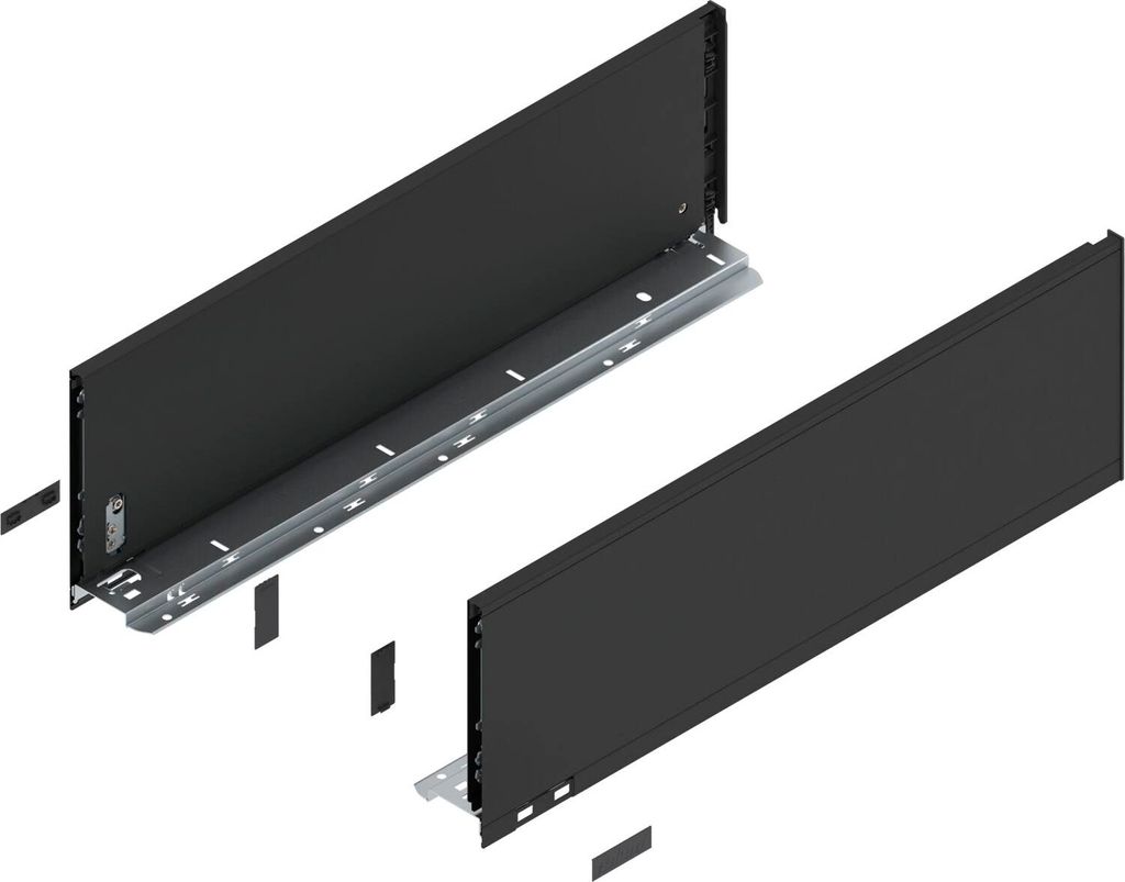 BLUM LEGRABOX pure Zarge Höhe C, NL 550, Carbonschwarz