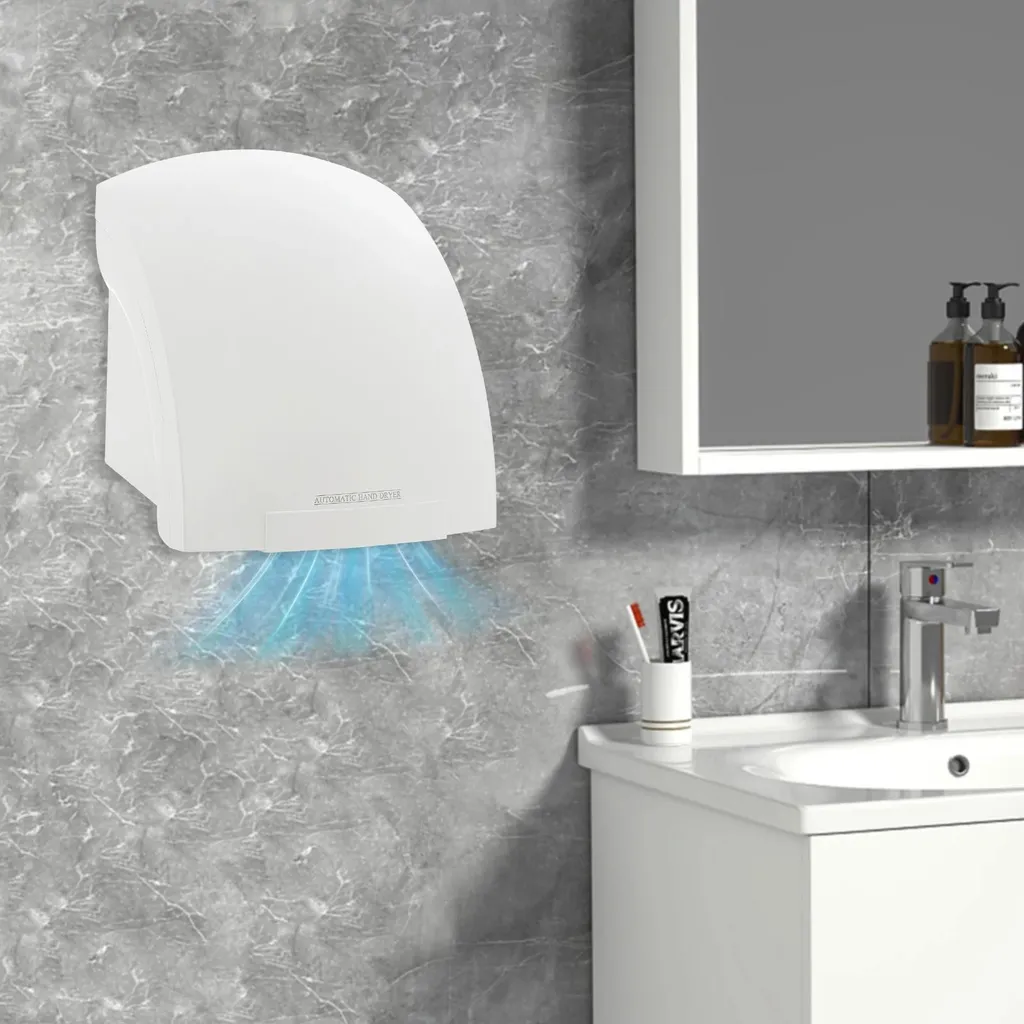 Sèche-mains automatique mural professionnel blanc pour petits espaces