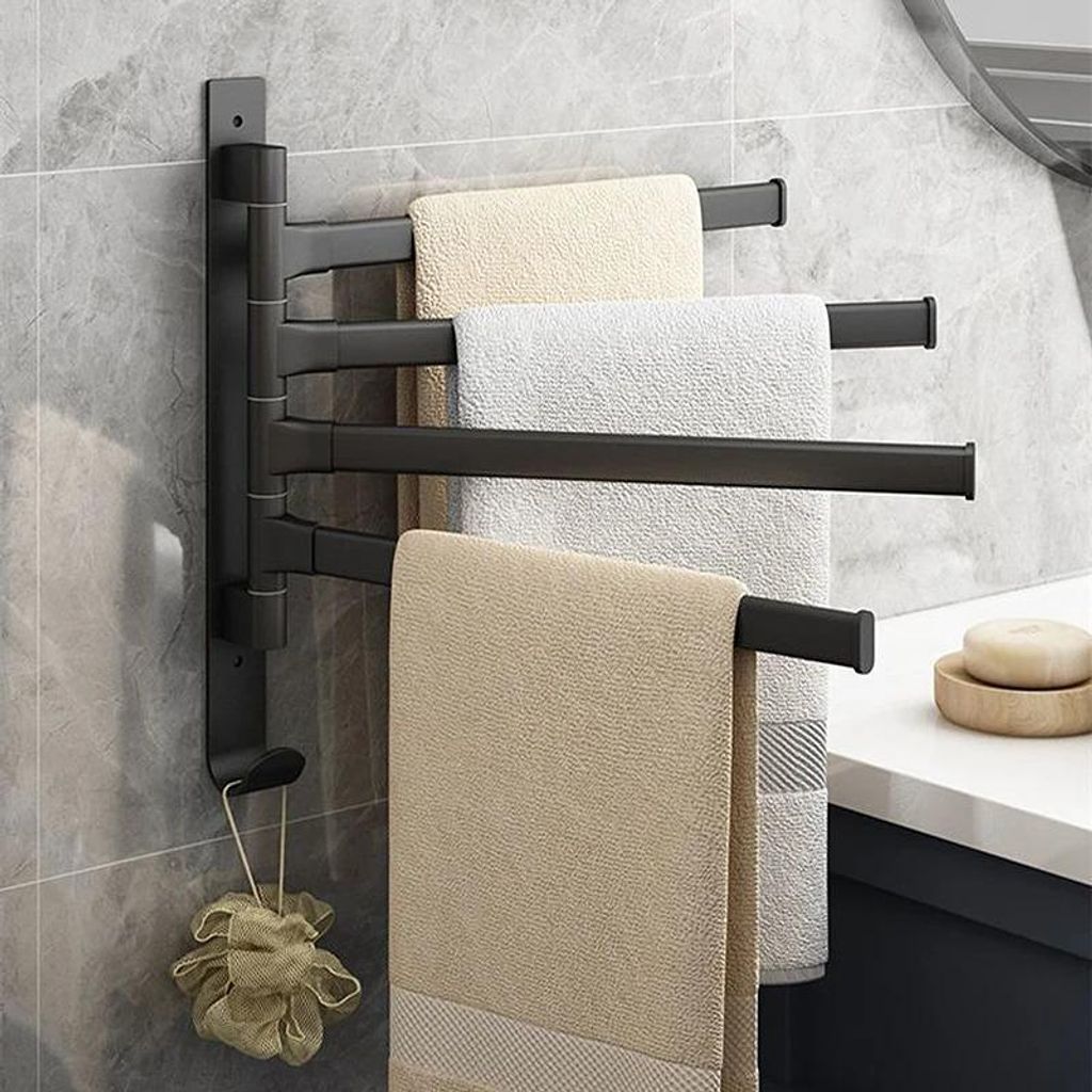 Handtuchstange Handtuchhalter Badezimmer Wand Aufhänger Küche WC Bad Handtuchhalterung ohne Bohren Klebehaken Aufbewahrung Toilette