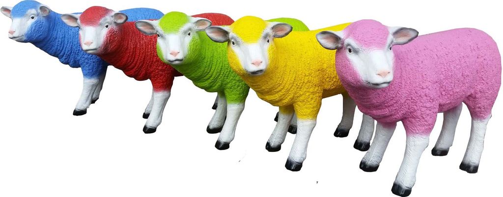 Designer Figur Statue Moderne Figuren Sheep Garten Skulpturen Statuen Dekoration