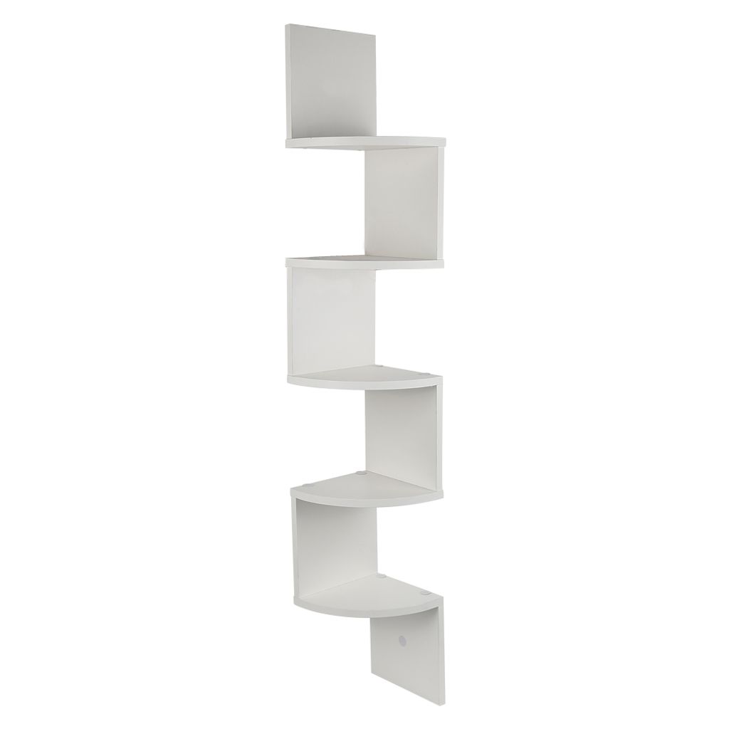Wandregal Wand-Eckregal Wandregale 20x20x123cm Weiß Produktbild 