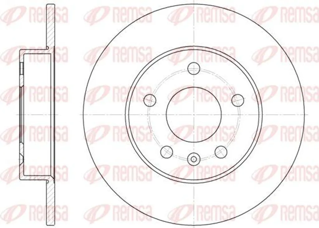 Disque de frein arrière pour Opel Astra et Zafira modèle REMSA 6578