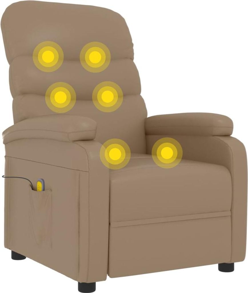 Massagesessel Cappuccino-Braun Kunstleder