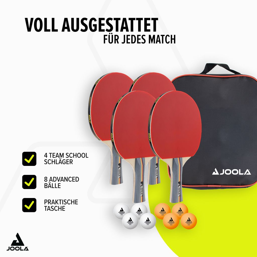JOOLA Tischtennis-Set Team School, 4 Tischtennisschläger + Produktbild 2