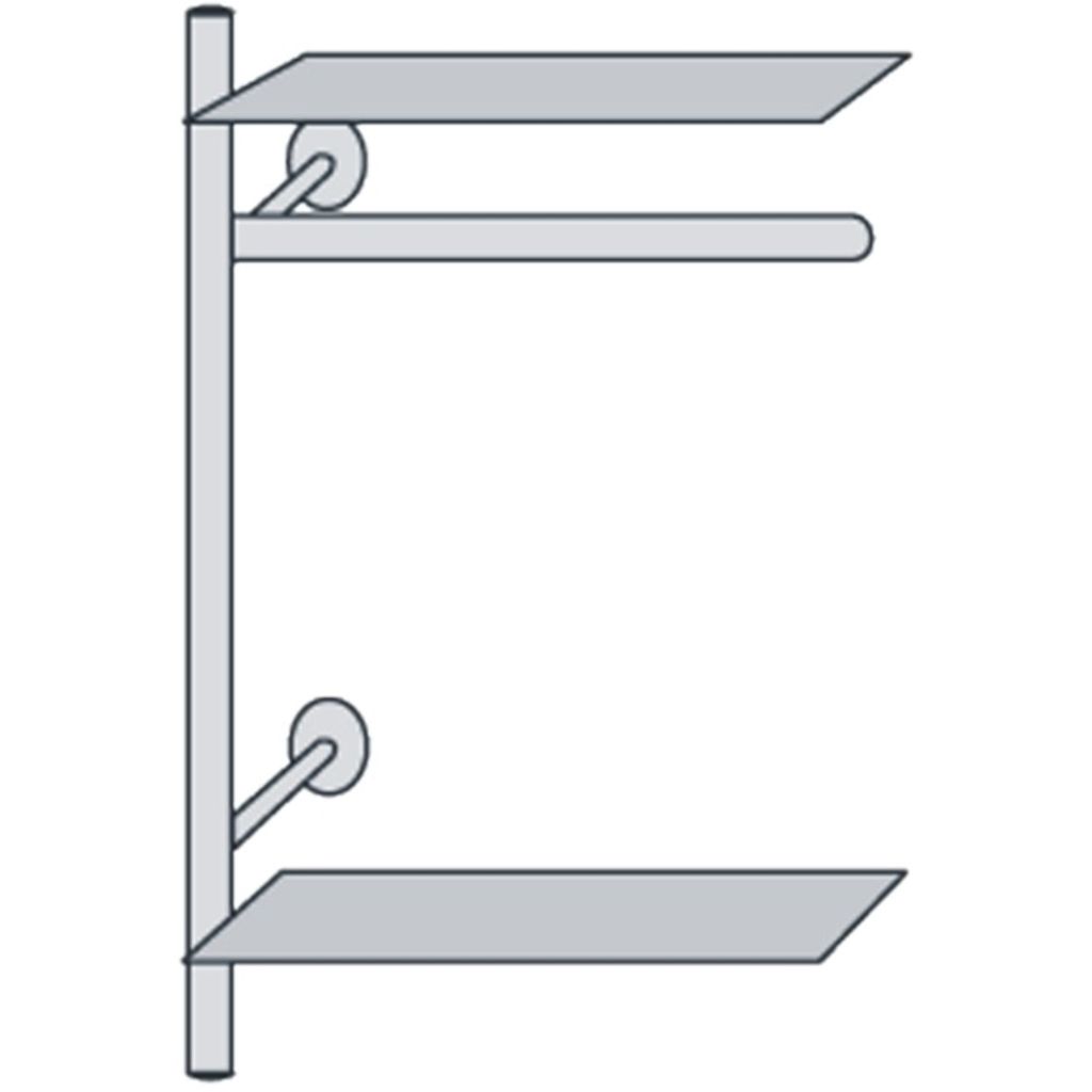Kerkmann Wandgarderobe Garderobenelement arte 33686181 silber Metall 80,0 x 190,0 cm, 1 St.