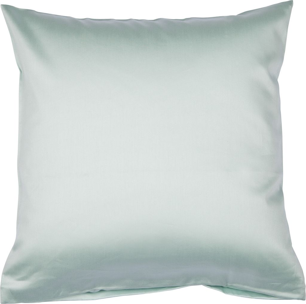 Traumschloss Mako-Satin Kissenbezug 40 x 40 cm jadegrün 100% Mako-Baumwolle, mit Reißverschluss