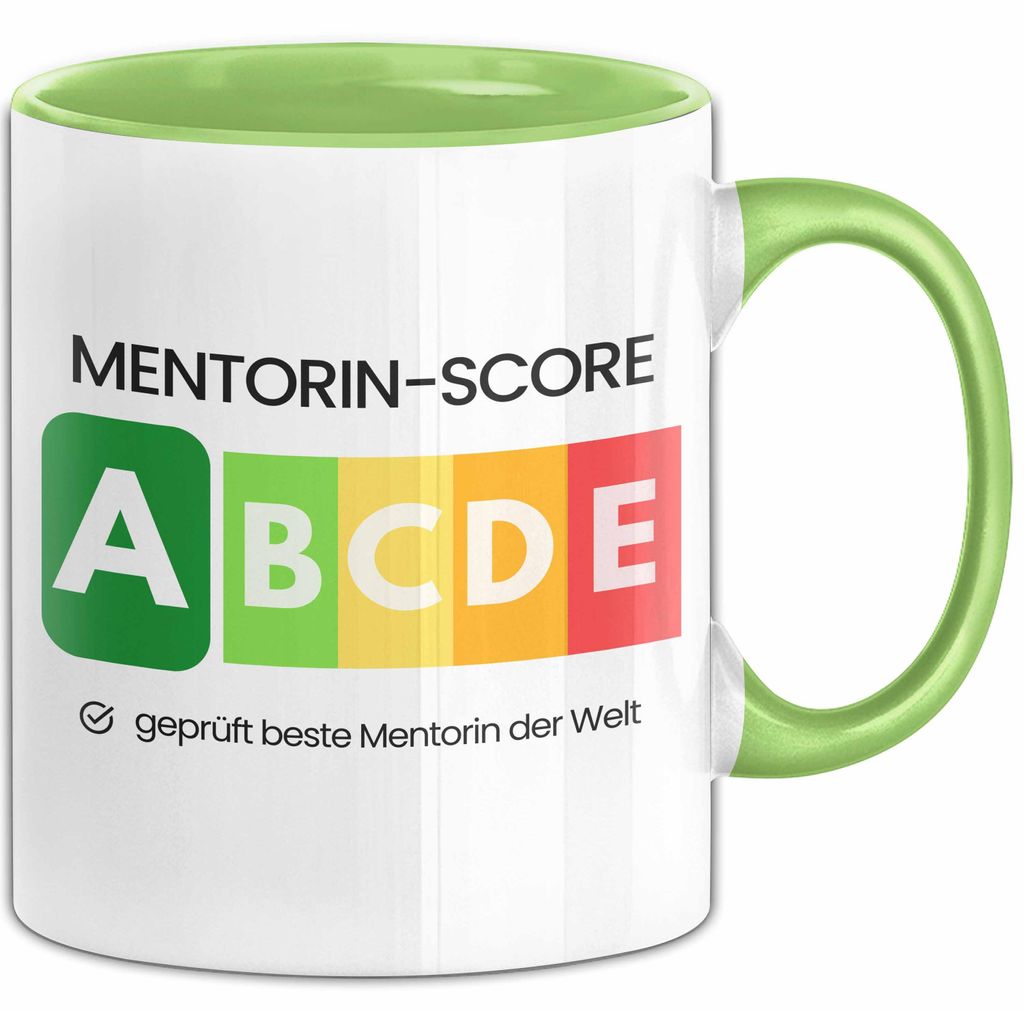 Mentorin-Score Tasse Geschenk Beste Mentorin Der Welt Abschied Witz Abschiedsgeschenk (Grün)