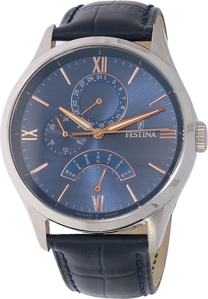 FESTINA Herren-Armbanduhr Retrograde Analog Quarz Leder Produktbild 