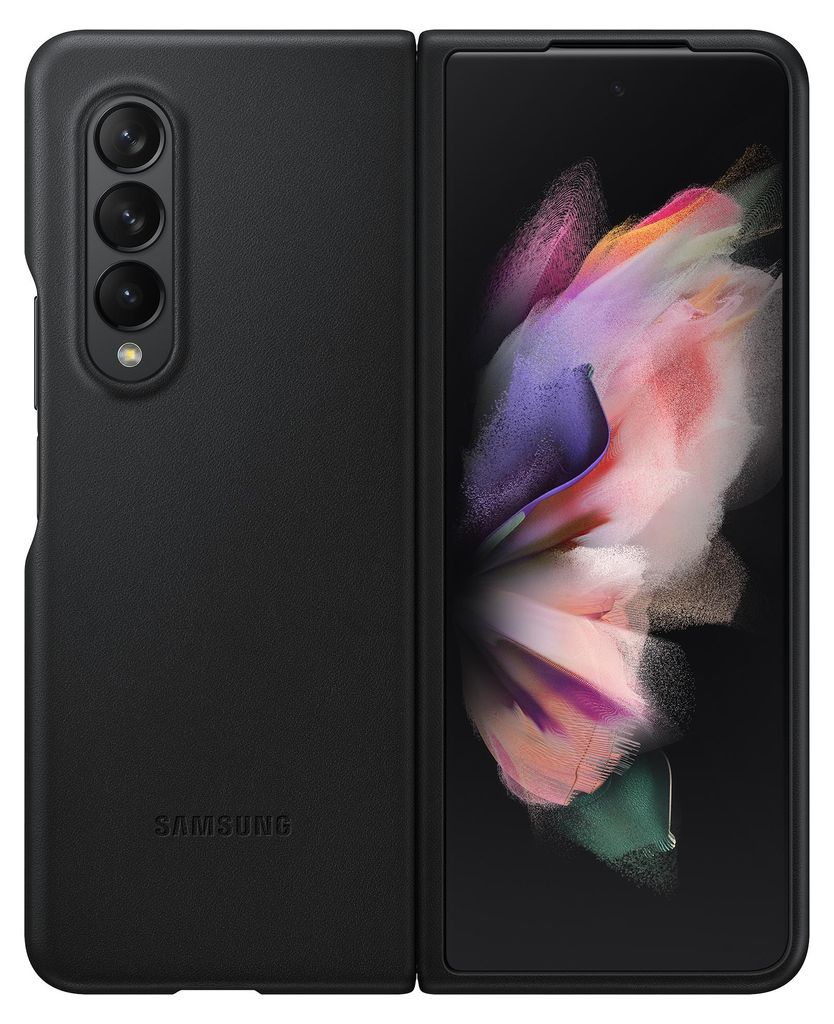 Etui Skrzane etui Samsung do Galaxy Z Fold3, czarne Zdjęcie produktu 