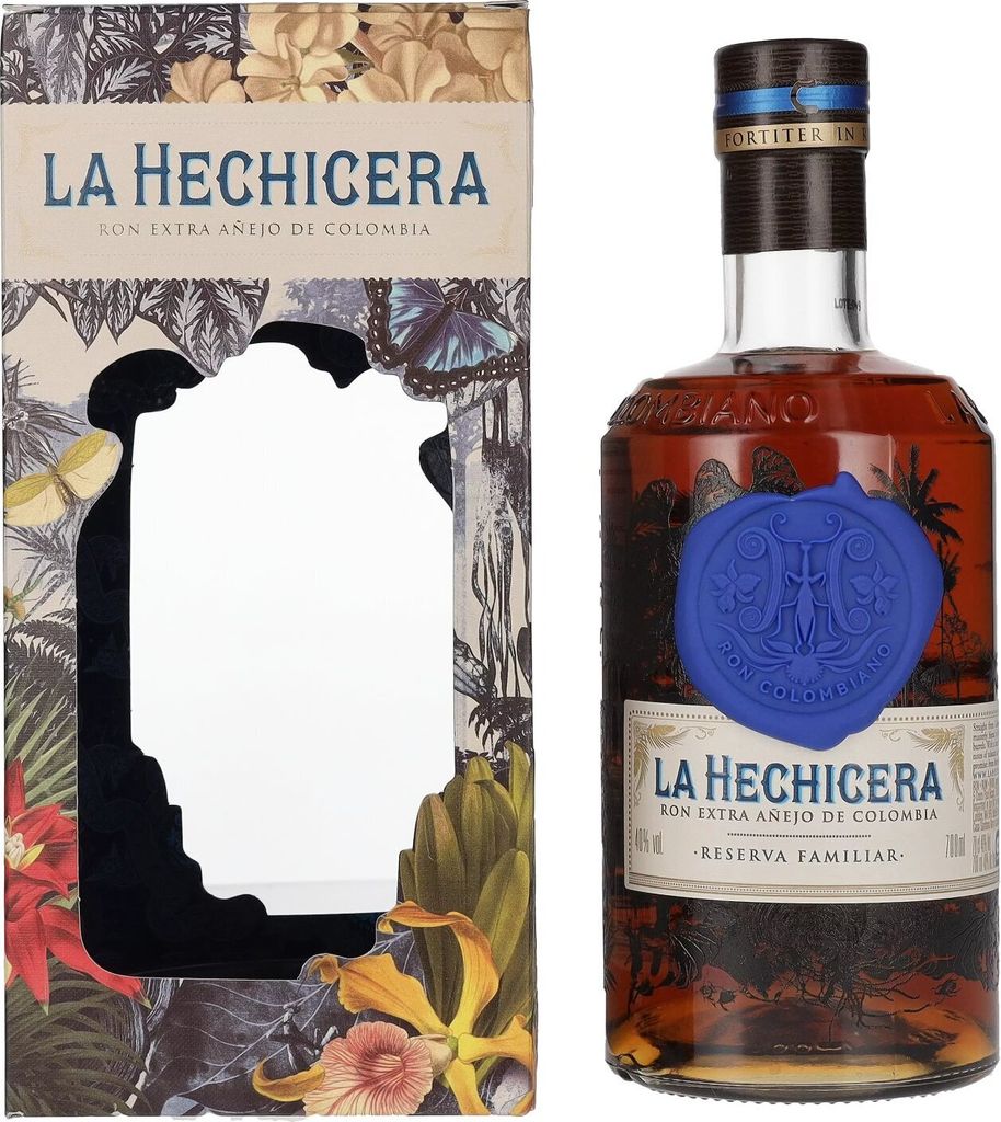 La Hechicera Ron Extra Añejo de Colombia RESERVA FAMILIAR 40% Vol. 0,7l in Geschenkbox