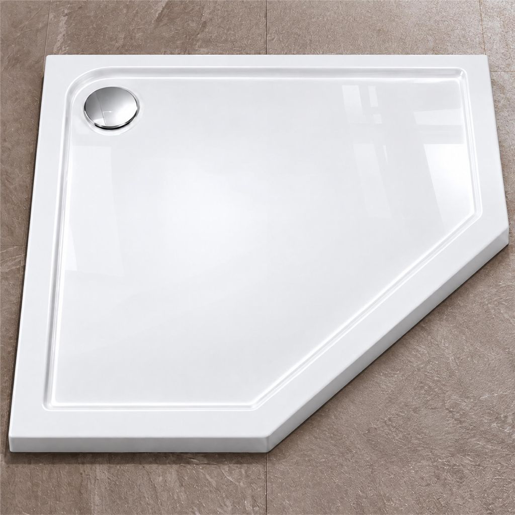 doporro Duschtasse Duschwanne 90x90x4cm flach aus Acryl in Produktbild 