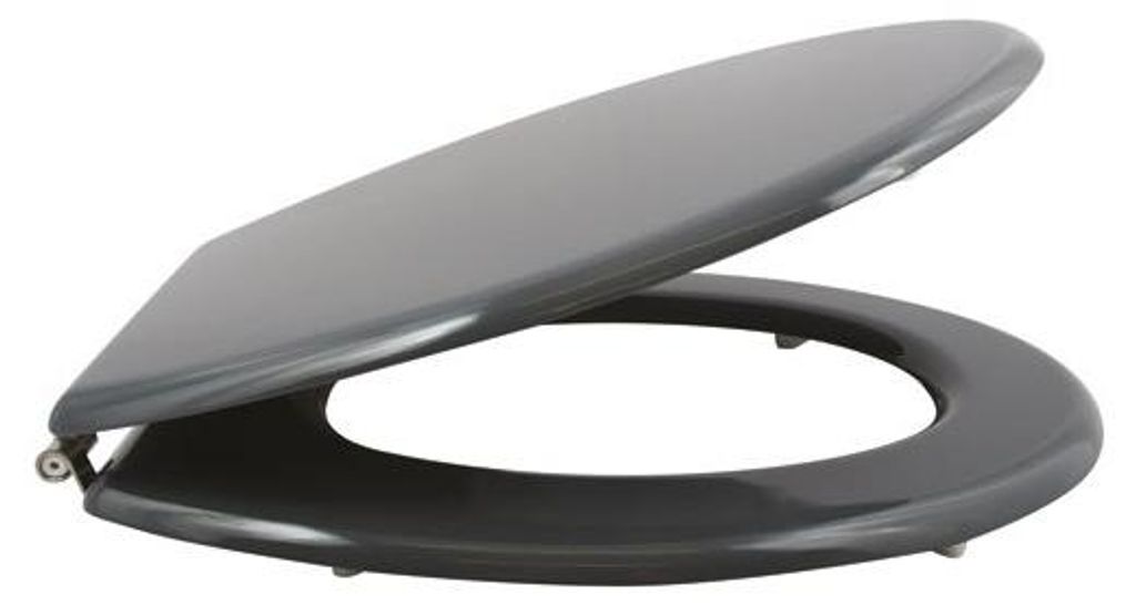 MSV WC Sitz Toilettendeckel MDF Holzkern „Anthrazit“ Produktbild 