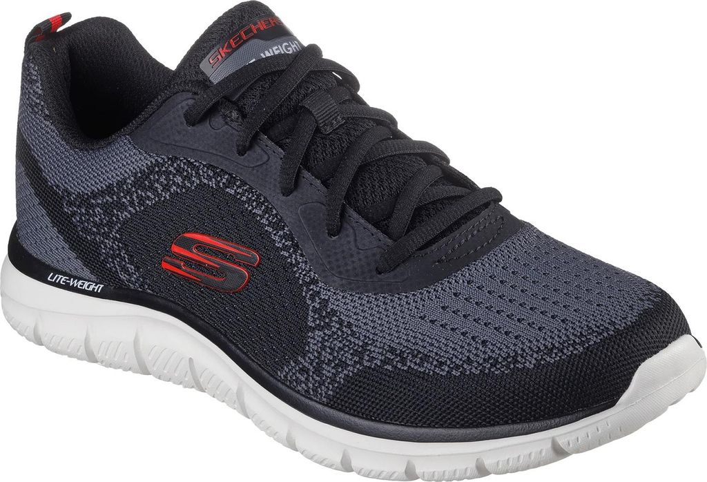 Skechers TRACK - GLENDOR Herren Sneakers Schuhe Vegan 232399 BKRD schwarz, Schuhgröße:45 EU