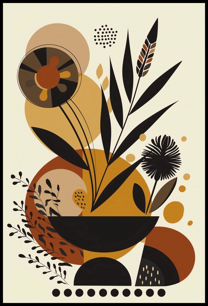 Plakat 68x101cm Geometrische Gärten