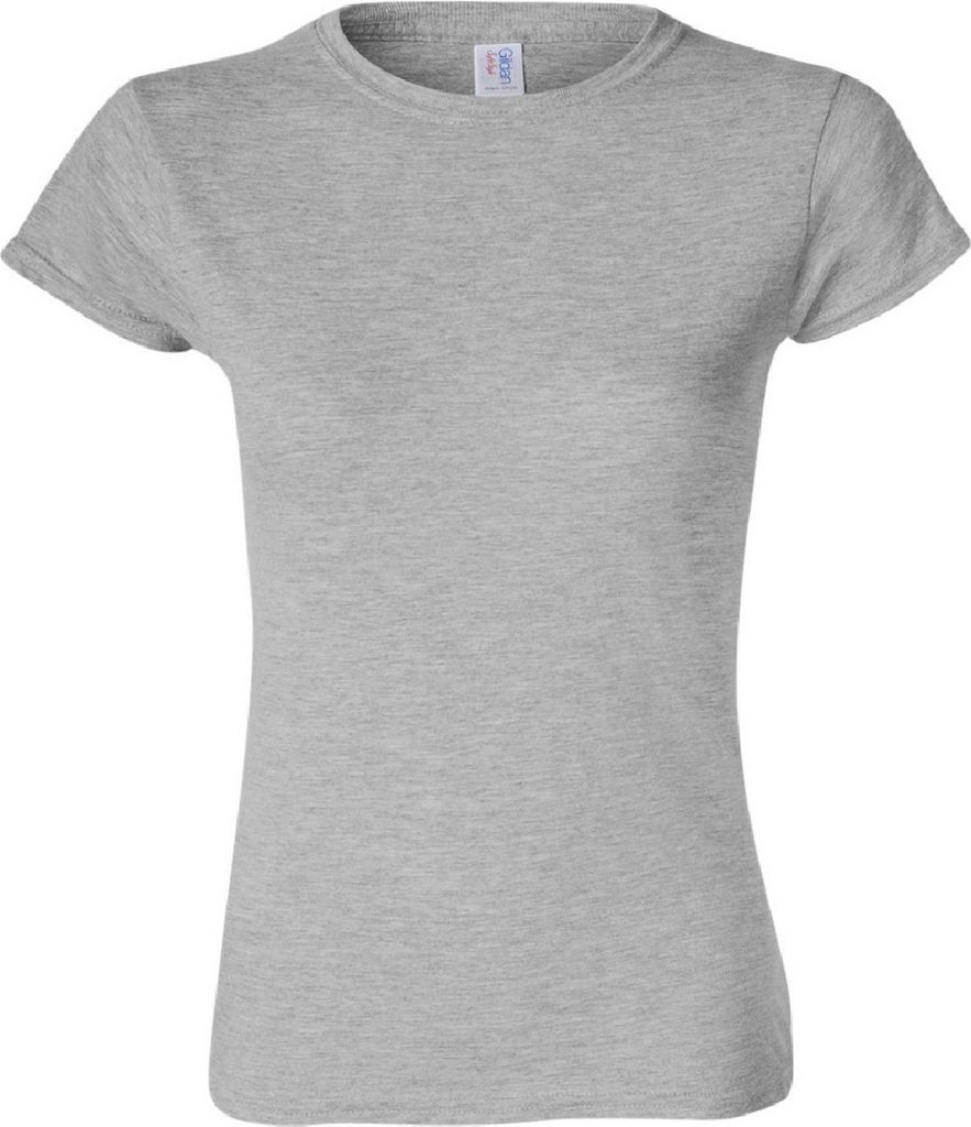 Gildan Damen Soft Style Kurzarm T-Shirt BC486 (M) (Grau)