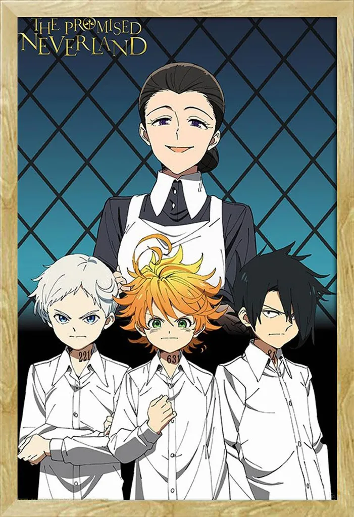 Déco Murale Manga Isabella The Promised Neverland avec Cadre Amovible