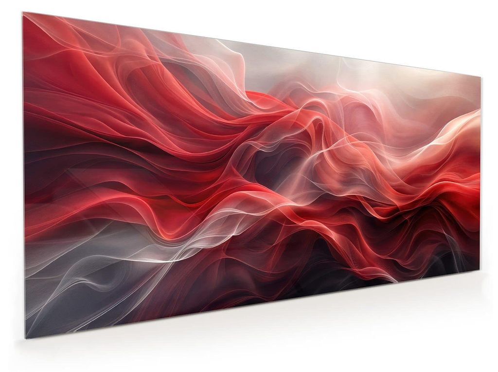 Küchenrückwand Spritzschutz Glas mit Motiv Abstrakte Wellen 40 x 40 cm