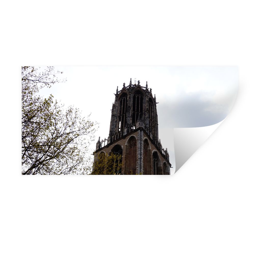 MuchoWow Wandtattoo Wandsticker Wandaufkleber Baum - Domturm - Utrecht 120x60 cm Selbstklebend und Repositionierbar - Sticker - Dekorfolie