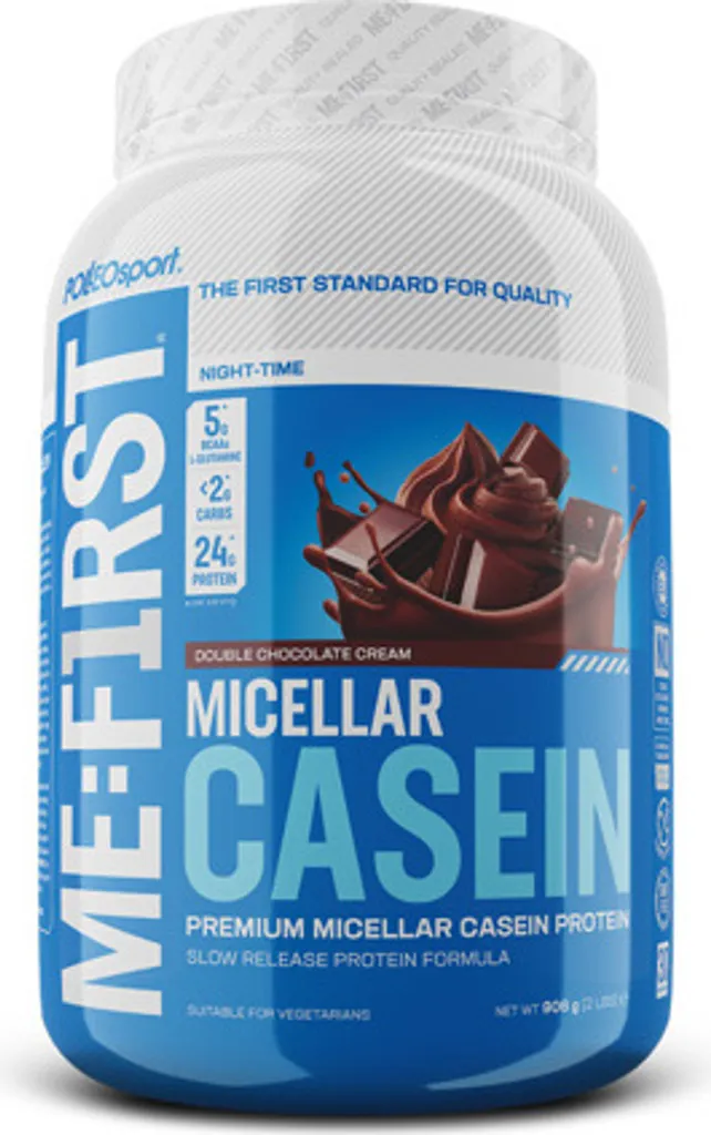 Protéine Micellar Casein Polleo Sport 908g - Goût Crème Double Chocolat
